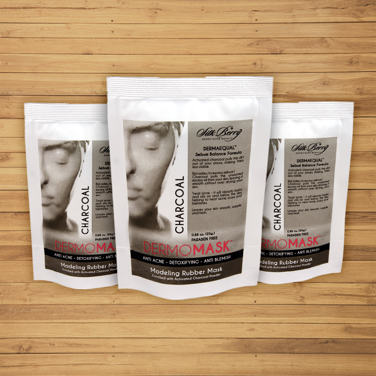 Charcoal Rubber Mask Pack of 3