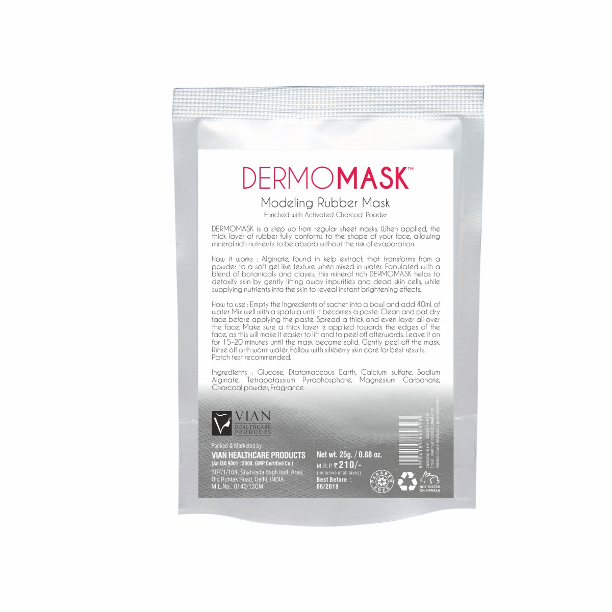 Charcoal Rubber Mask Pack of 3