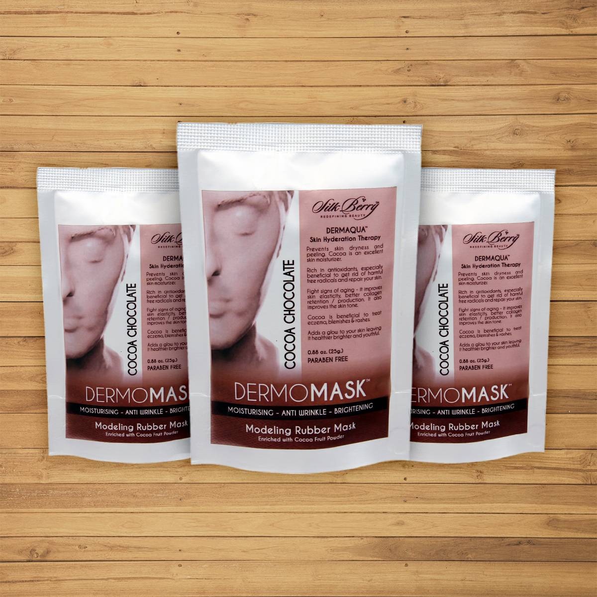 Cocoa Chocolate Rubber Mask Pack of 3