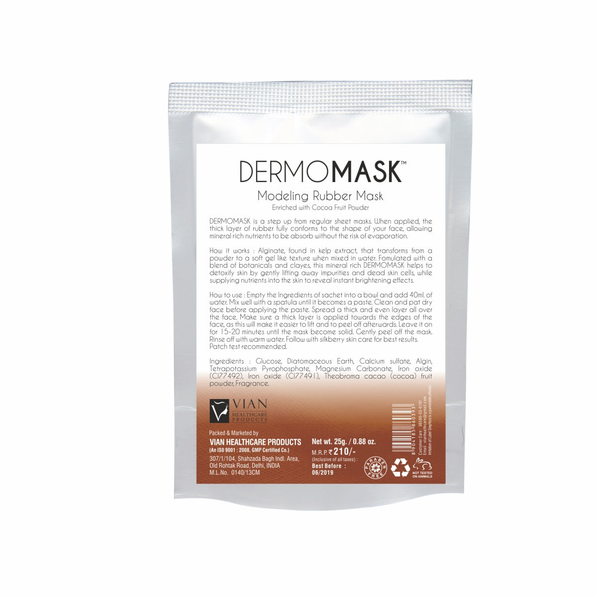 Cocoa Chocolate Rubber Mask Pack of 3