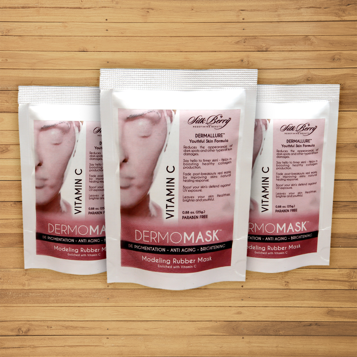 Vitamin-C Youth Skin Formula Rubber Mask Pack of 3