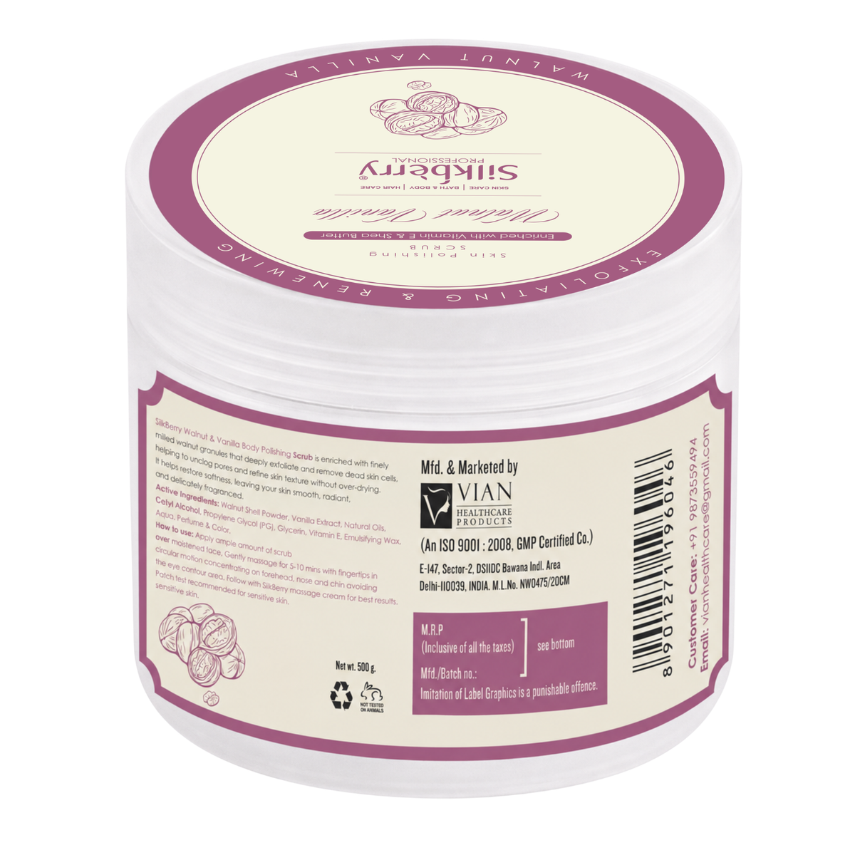 Walnut Vanilla Exfoliating Scrub 500g