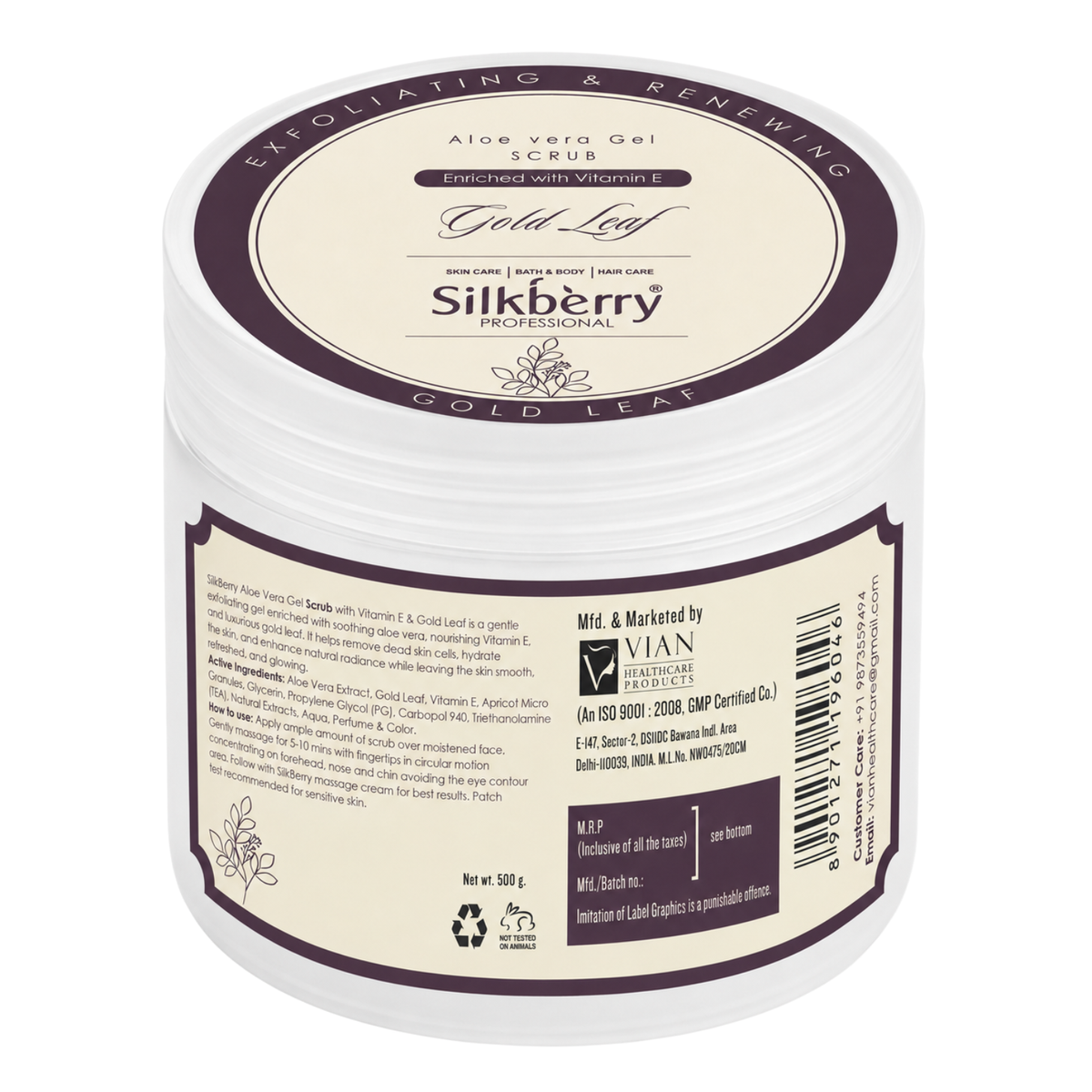 Gold Leaf and Aloe Vera Gel Based Scrub 500g