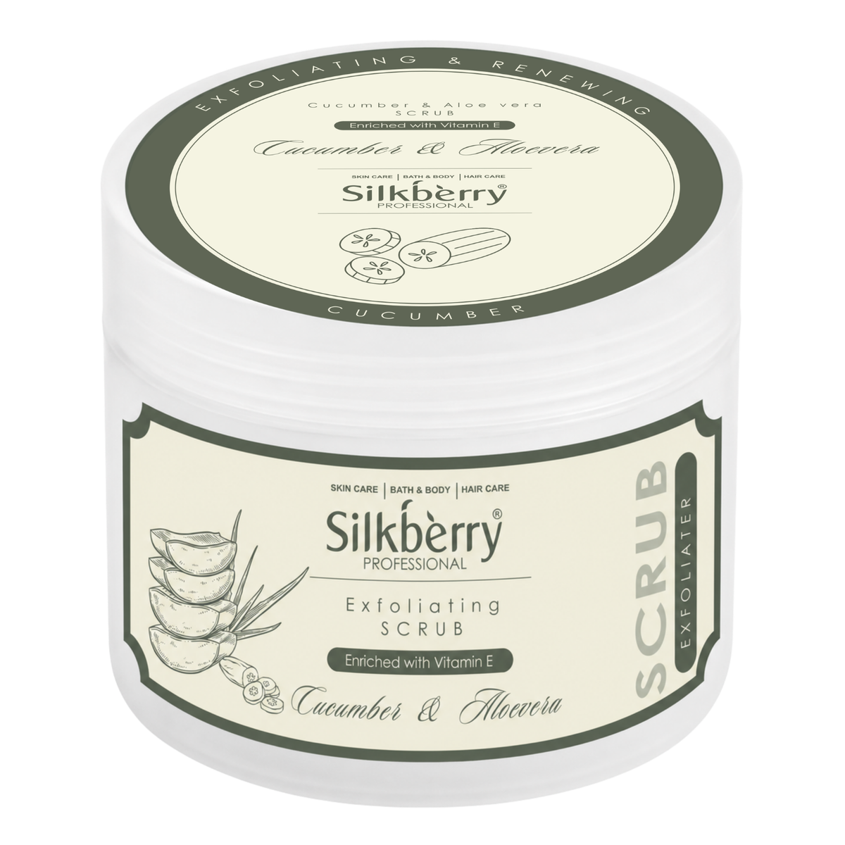 Cucumber and Aloe Vera Exfoliating Scrub 500g