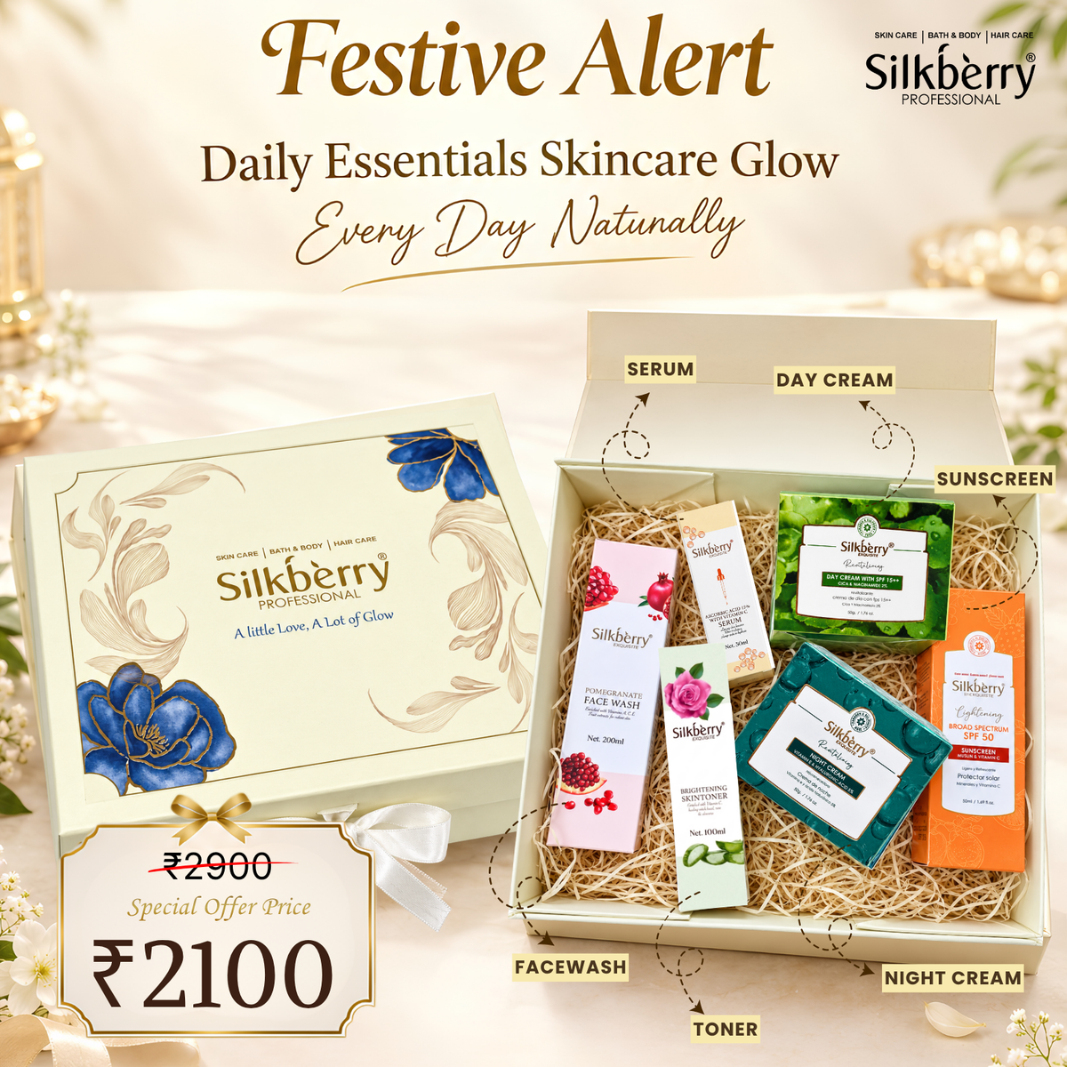 Gift Pack - Essential Skincare for Glow Pack of 6