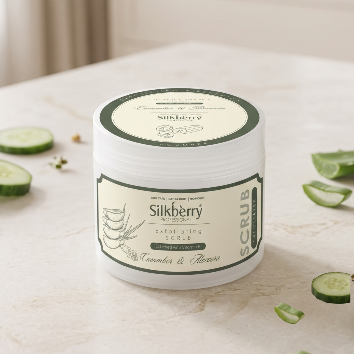 Cucumber and Aloe Vera Exfoliating Scrub 500g