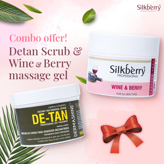 Combo Set Wine & Berry & De-Tan Scrub